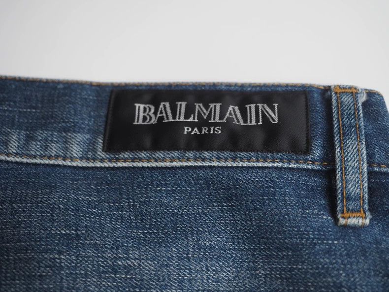 Balmain BalmainBlue knee knife-cut jeans 2503-Nextarrow Size US 31 - 7 Thumbnail