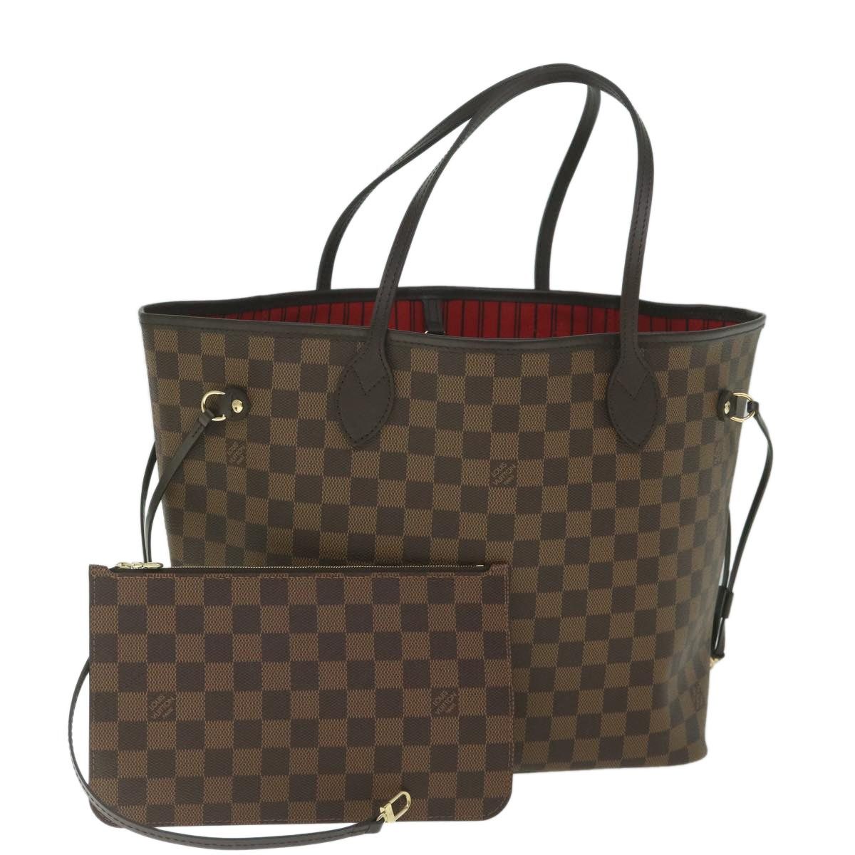 LOUIS VUITTON Damier Ebene Neverfull MM Tote Bag N51105