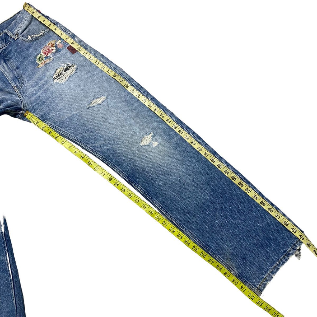 Karakuri Tamashii KARAKURI GENERATION Distressed Denim Embroidery Jeans Size US 32 / EU 48 - 22 Thumbnail