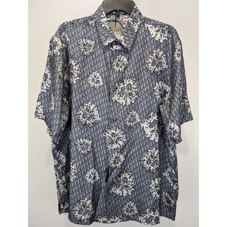 DENIM TEARS × Dior o1rshd1 M. Woven Shirt in Blue Size US M / EU 48-50 / 2 - 1 Thumbnail