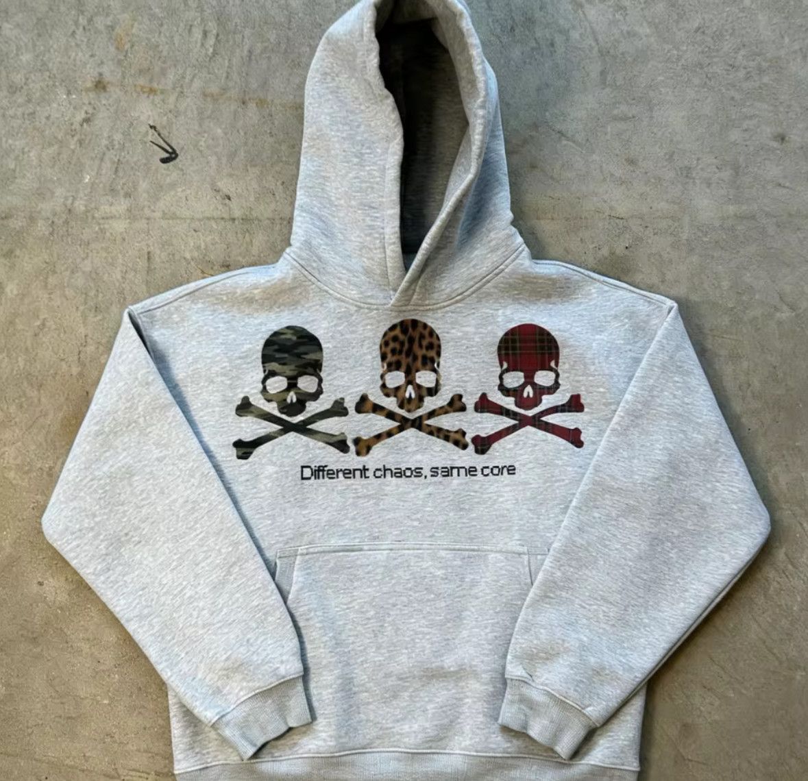 Other Y2K Gothic Retro Streetwear Skull Pullover Hooded Sweatshirt Size US XL / EU 56 / 4 - 1 Thumbnail