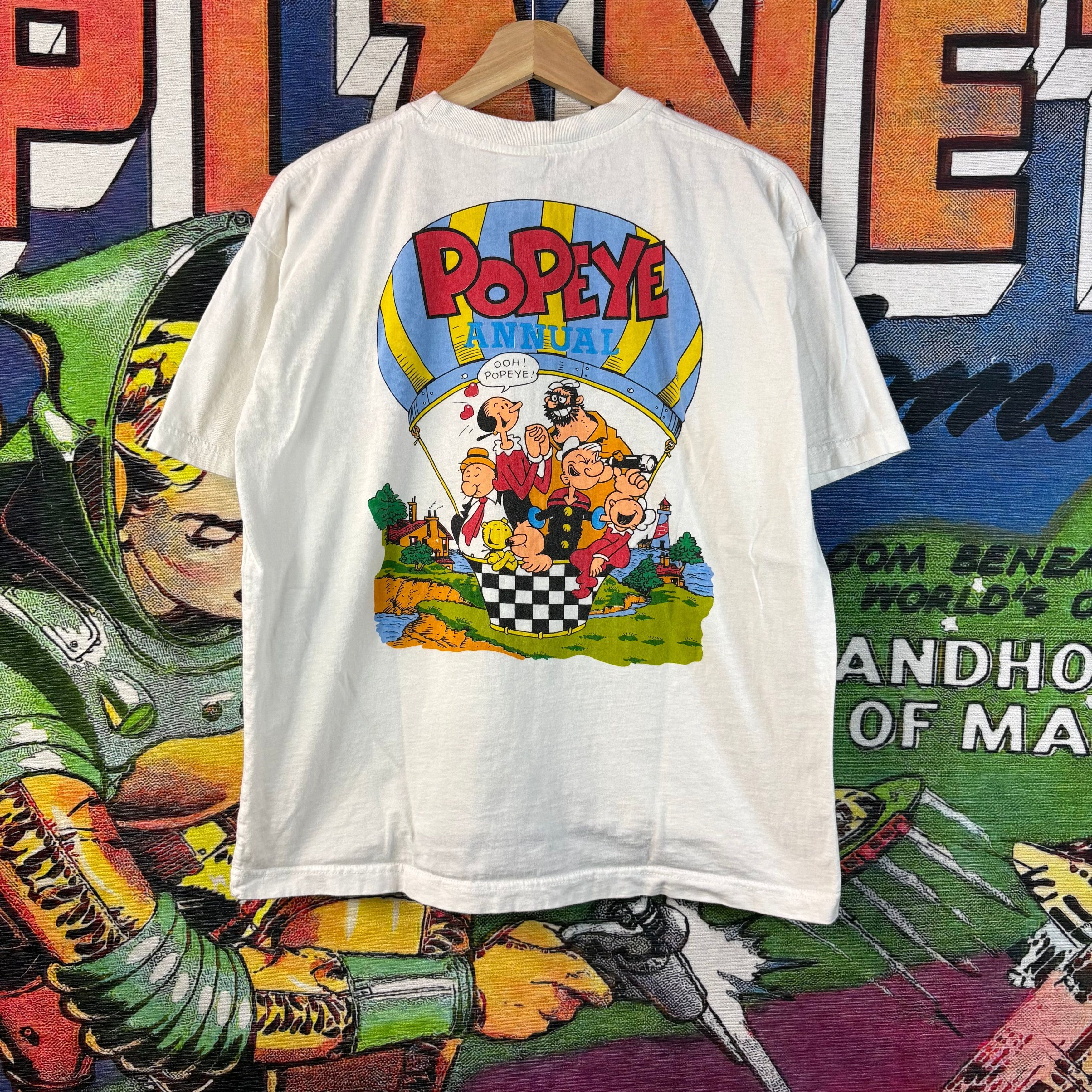 Vintage Vintage 90s Popeye Graphic Tee Size Large Size US L / EU 52-54 / 3 - 4 Thumbnail