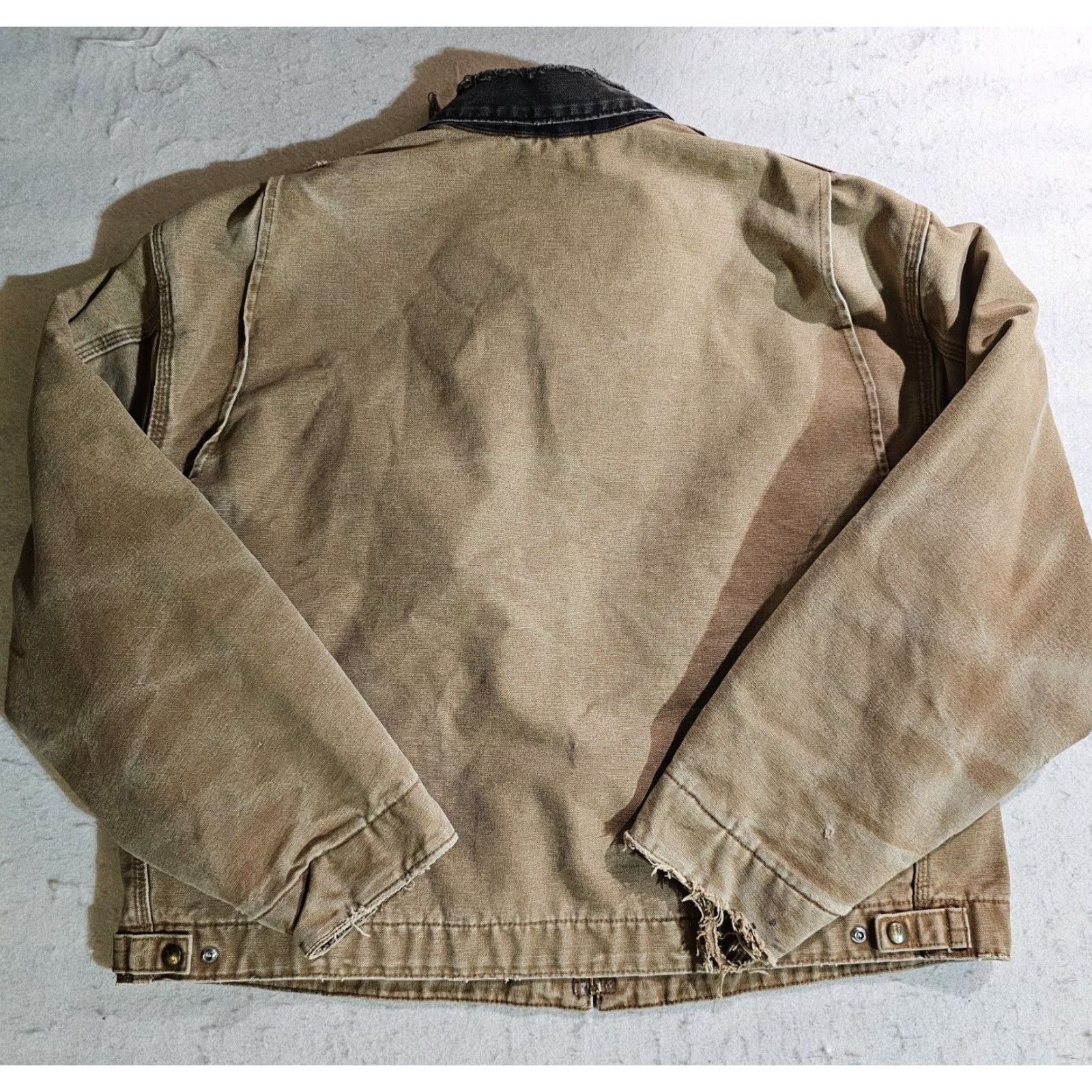 Carhartt VINTAGE Carhartt Jacket Canvas Detroit J97 BRN Distressed Size XXL Brown Women/Men? Size US XXL / EU 58 / 5 - 7 Thumbnail