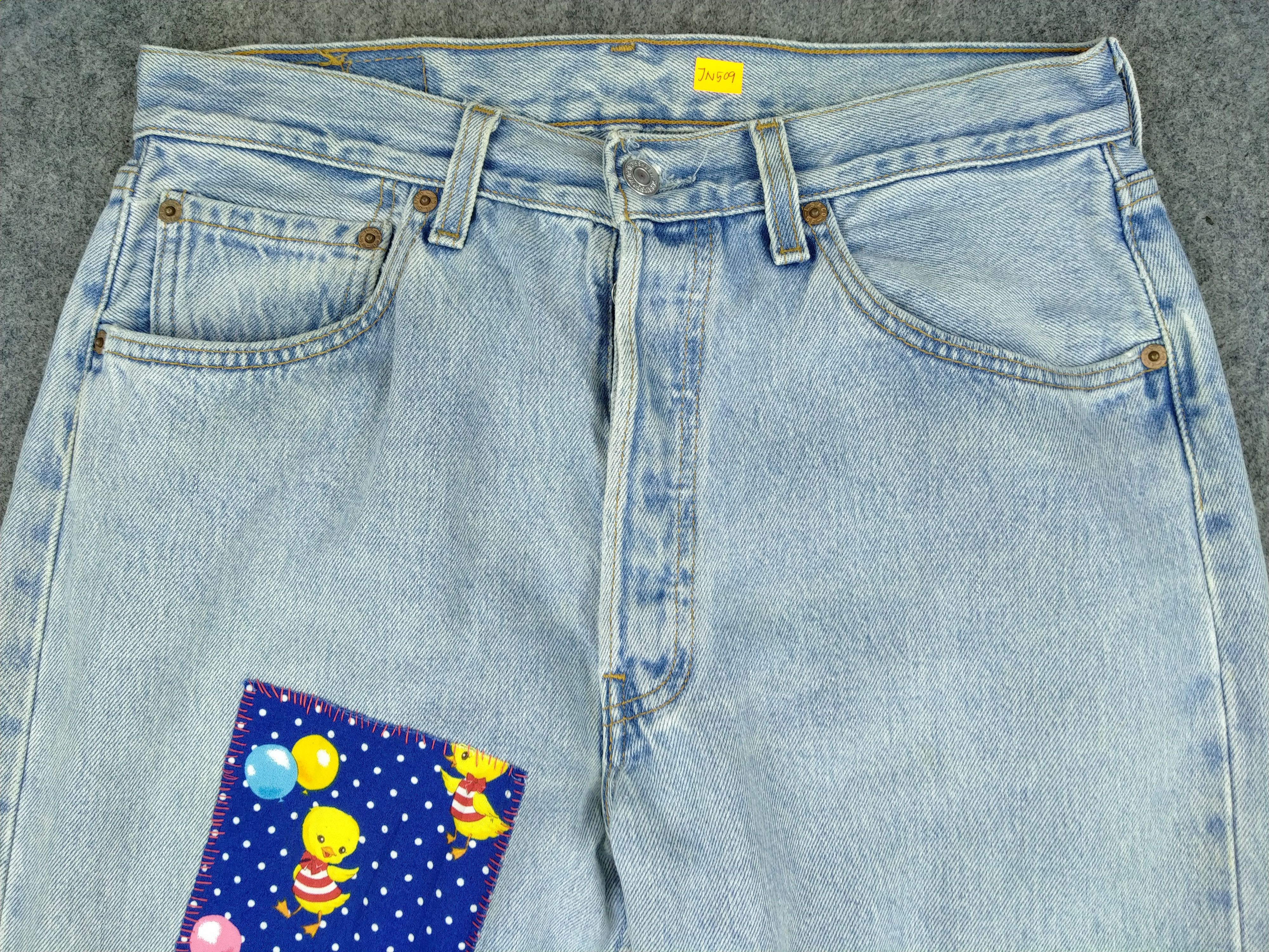 Levi's Light Wash Vintage Levi's 501 Patchwork USA Denim -JN509 Size US 31 - 3 Thumbnail