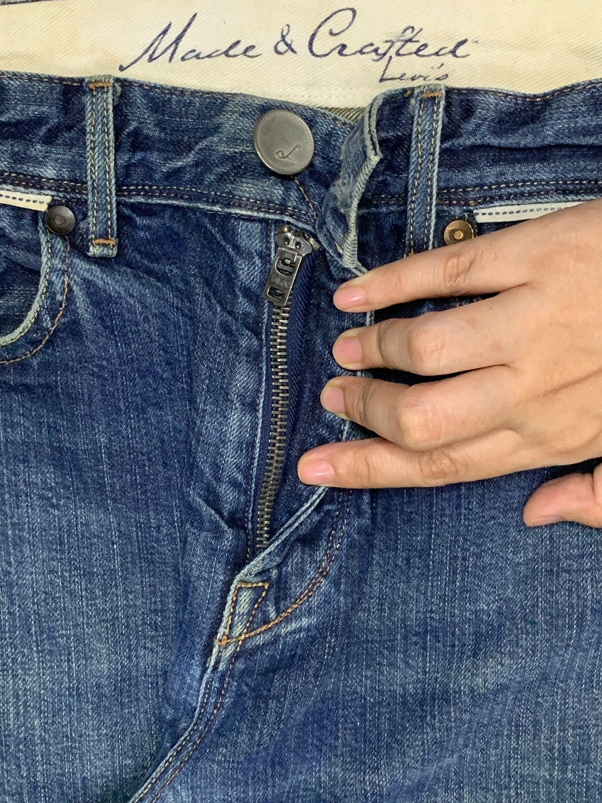 Levi's × Levi's Made & Crafted × Levi's Vintage Clothing Vintage Levis Made And Crafted Talon Zipper Distressed Jeans Size US 31 - 3 Thumbnail