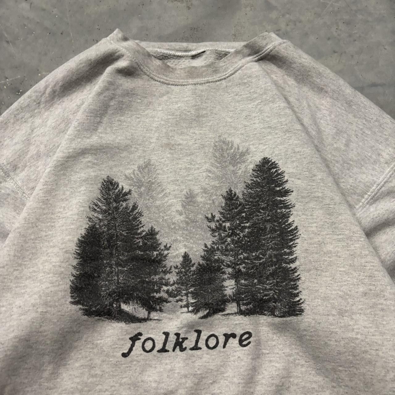 Japanese Brand × Vintage Crazy Taylor Swift Folklore Album Black & Grey Crewneck! Size US L / EU 52-54 / 3 - 2 Thumbnail