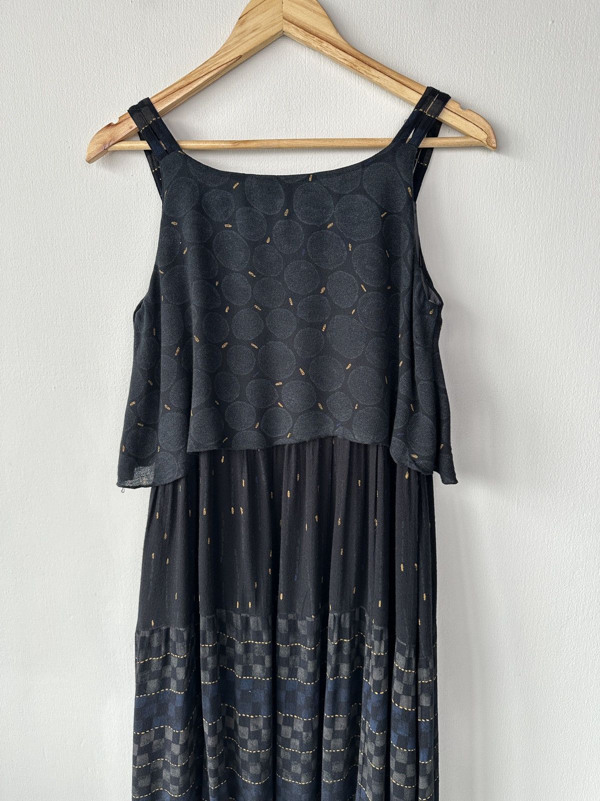 Gudrun Sjoden GUDRUN SJODEN Scandinavian Boho Layered Sun Dress Black Maxi Size S / US 4 / IT 40 - 8 Thumbnail