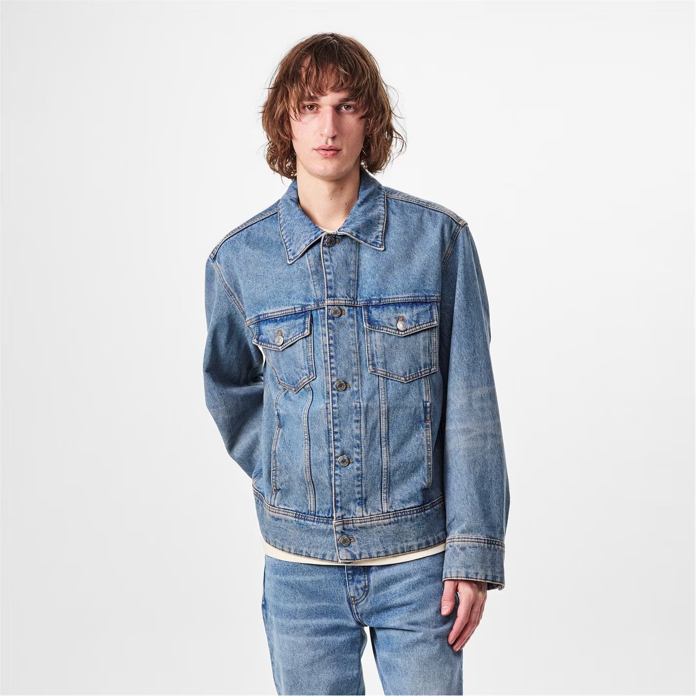 AMI o1g2r1mq0326 Trucker Denim Jacket in Blue Size US M / EU 48-50 / 2 - 3 Thumbnail