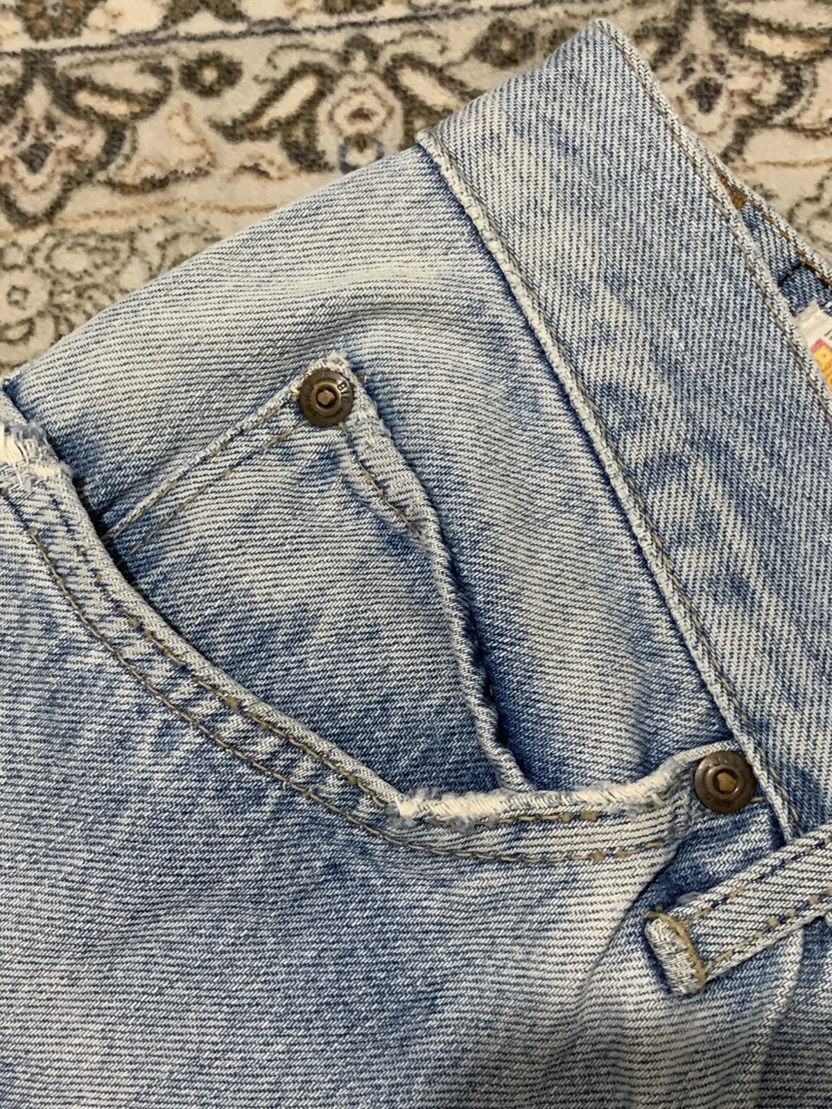 Big John denim panta big jeans BIG WASHING blue wash Size US 33 - 6 Thumbnail