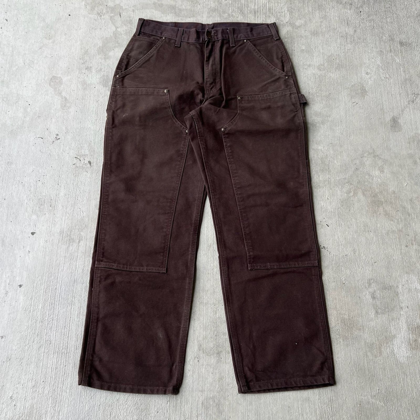 Carhartt × Vintage Carhartt brown double knee work wear carpenter pants Size US 32 / EU 48 - 1 Thumbnail