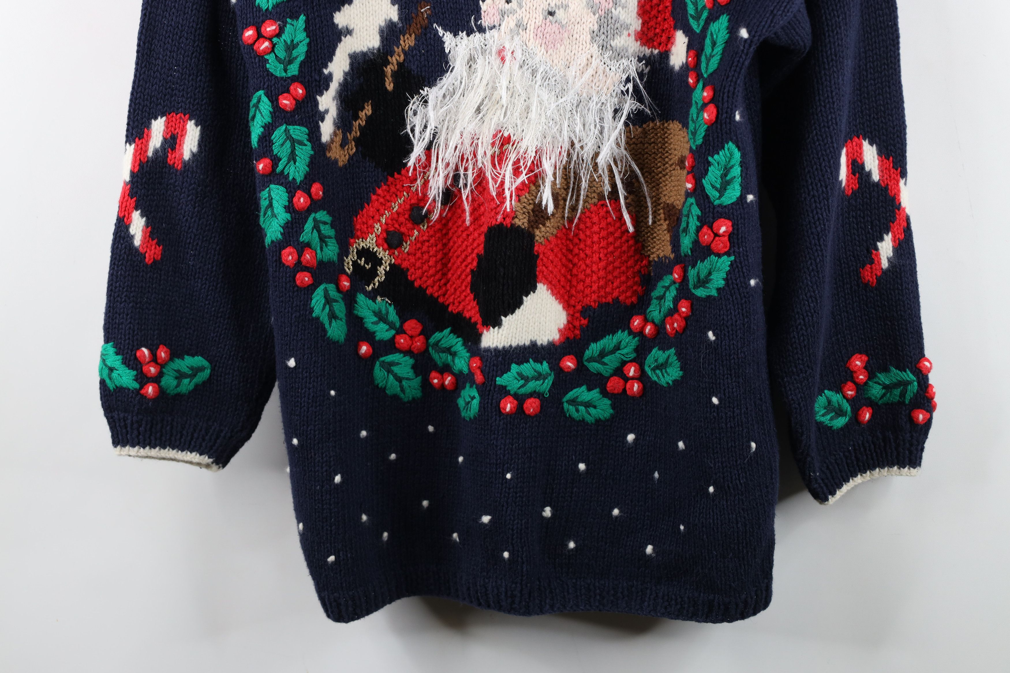 Vintage Vintage 90s Design Philip Santa Claus Christmas Sweater Size S / US 4 / IT 40 - 3 Thumbnail