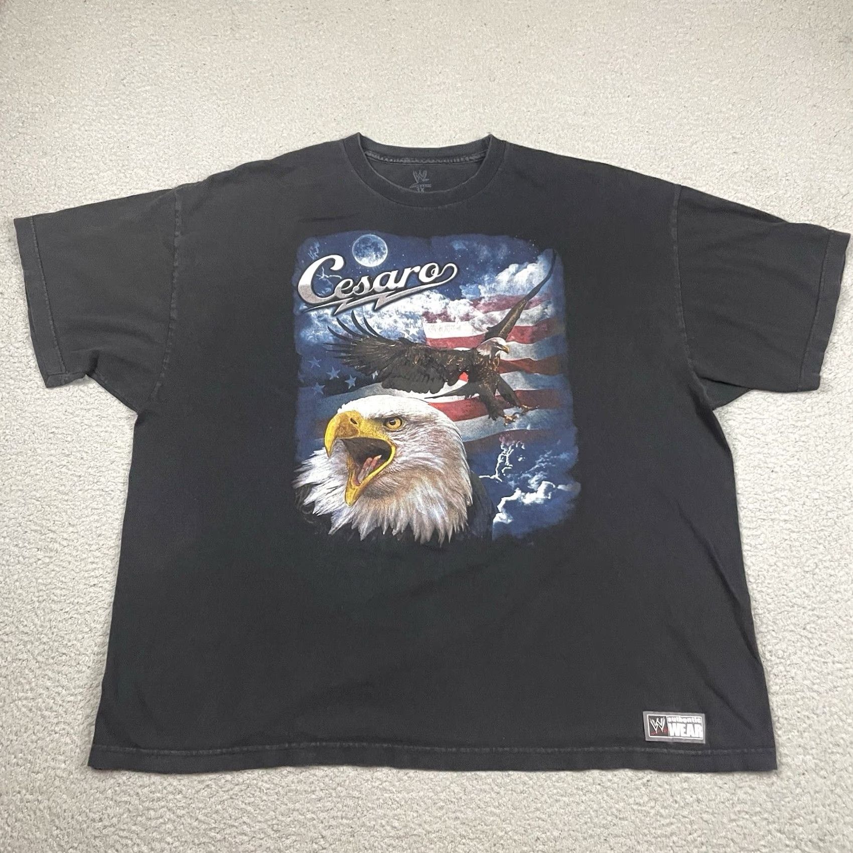 Vintage VINTAGE WWE T Shirt Adult 3XL Black Cesaro Claudio Castagnoll We The People Logo Patriotic Retro Mens Shirt Size US XXL / EU 58 / 5 - 2 Thumbnail