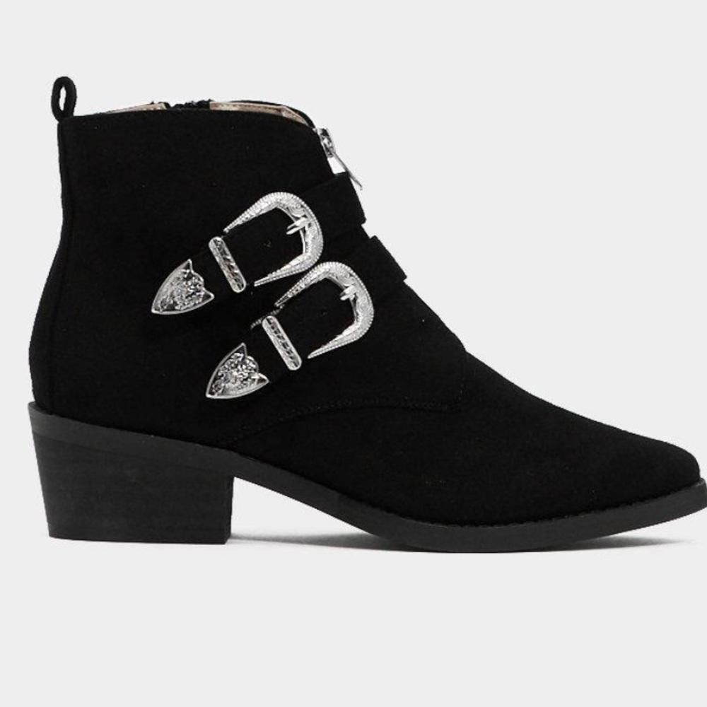 Designer Nasty Gal l Put Your West Foot Forward Buckle Boot Size 6 Size US 6 / IT 36 - 11 Thumbnail