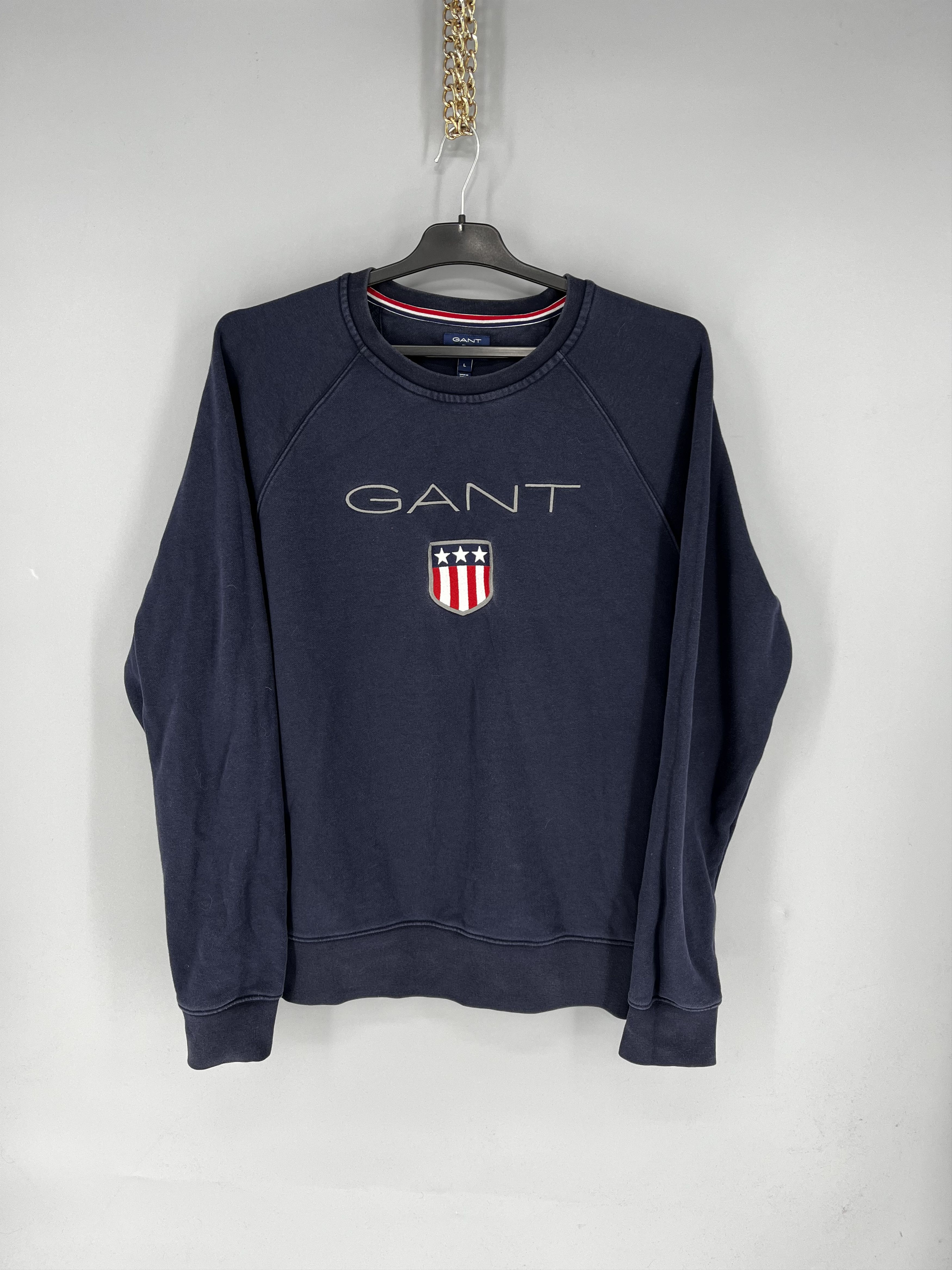 Gant Vintage Y2K Gant plush logo sweatshirt streetwear size L Size US L / EU 52-54 / 3 - 1 Thumbnail