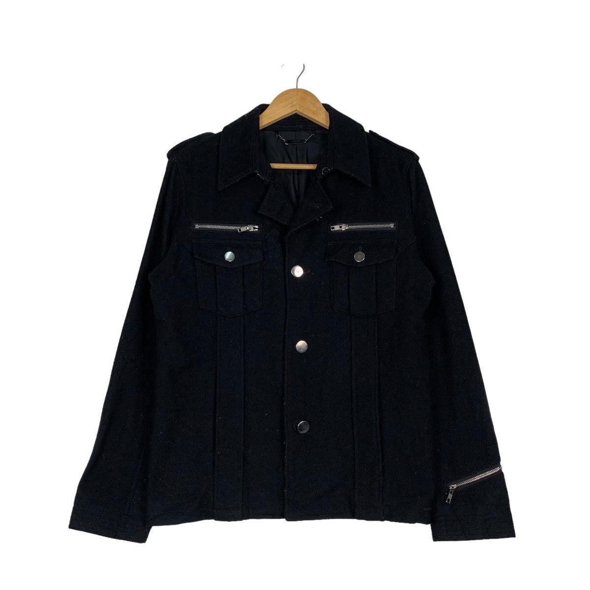 monkey time MONKEY TIME United Arrows Black Wool Jacket #0997-C44 Size US M / EU 48-50 / 2 - 1 Thumbnail