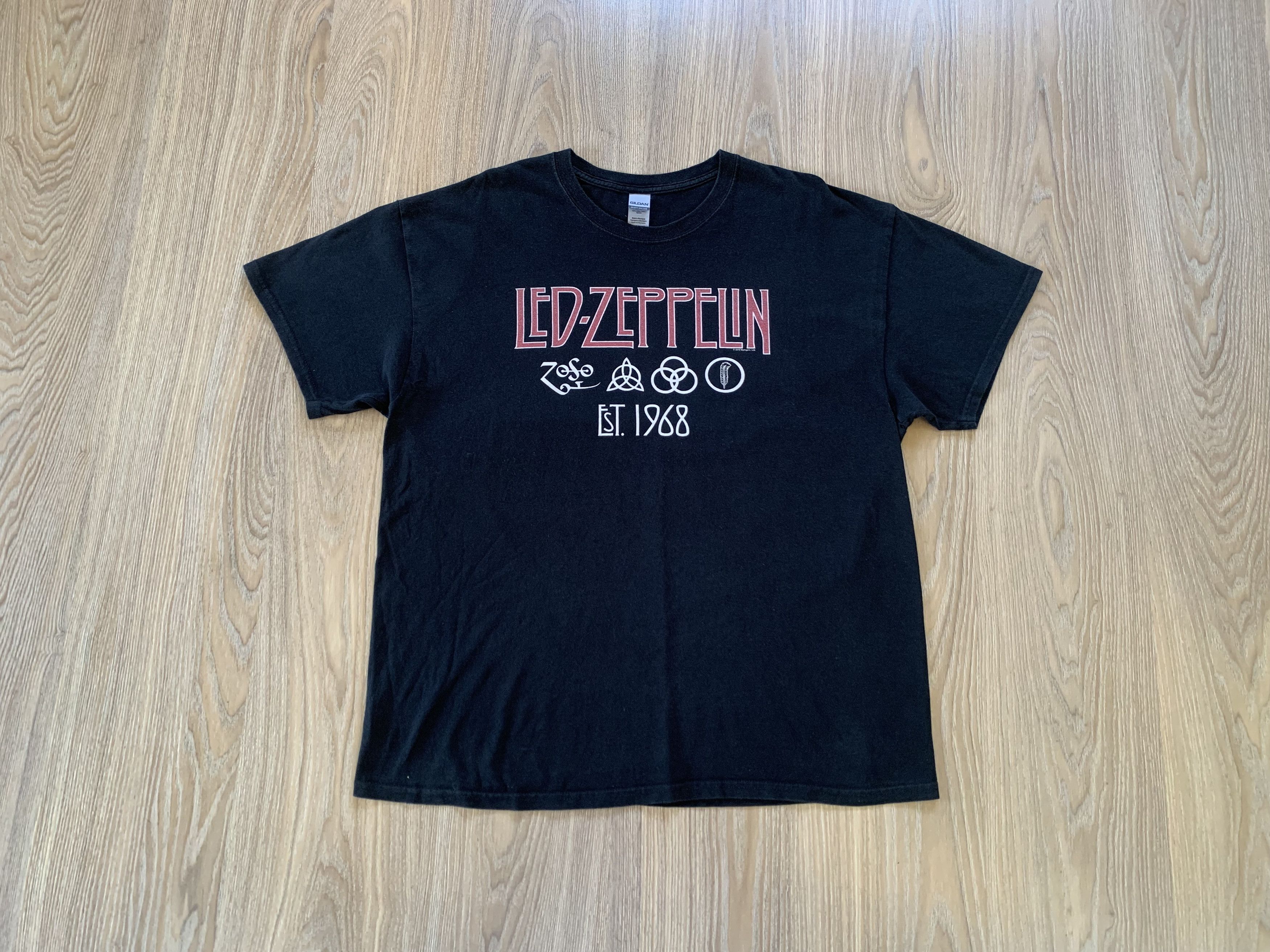 Band Tees Gildan Led Zeppelin Black Printed T Shirt Size US XL / EU 56 / 4 - 10 Thumbnail