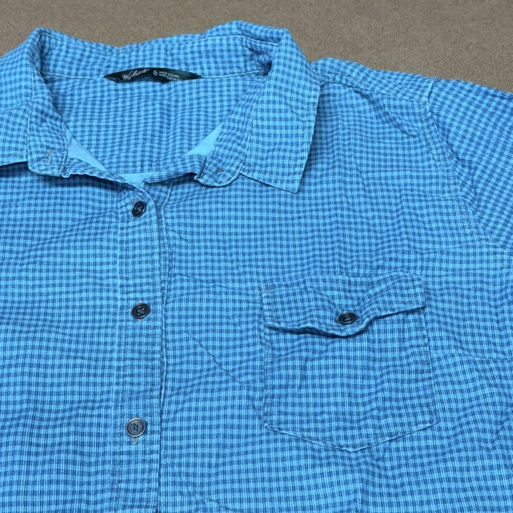 Vintage Woolrich Shirt Womens XL Blue Check Button Front Long Sleeve Cotton Casual Size XL / US 12-14 / IT 48-50 - 6 Thumbnail