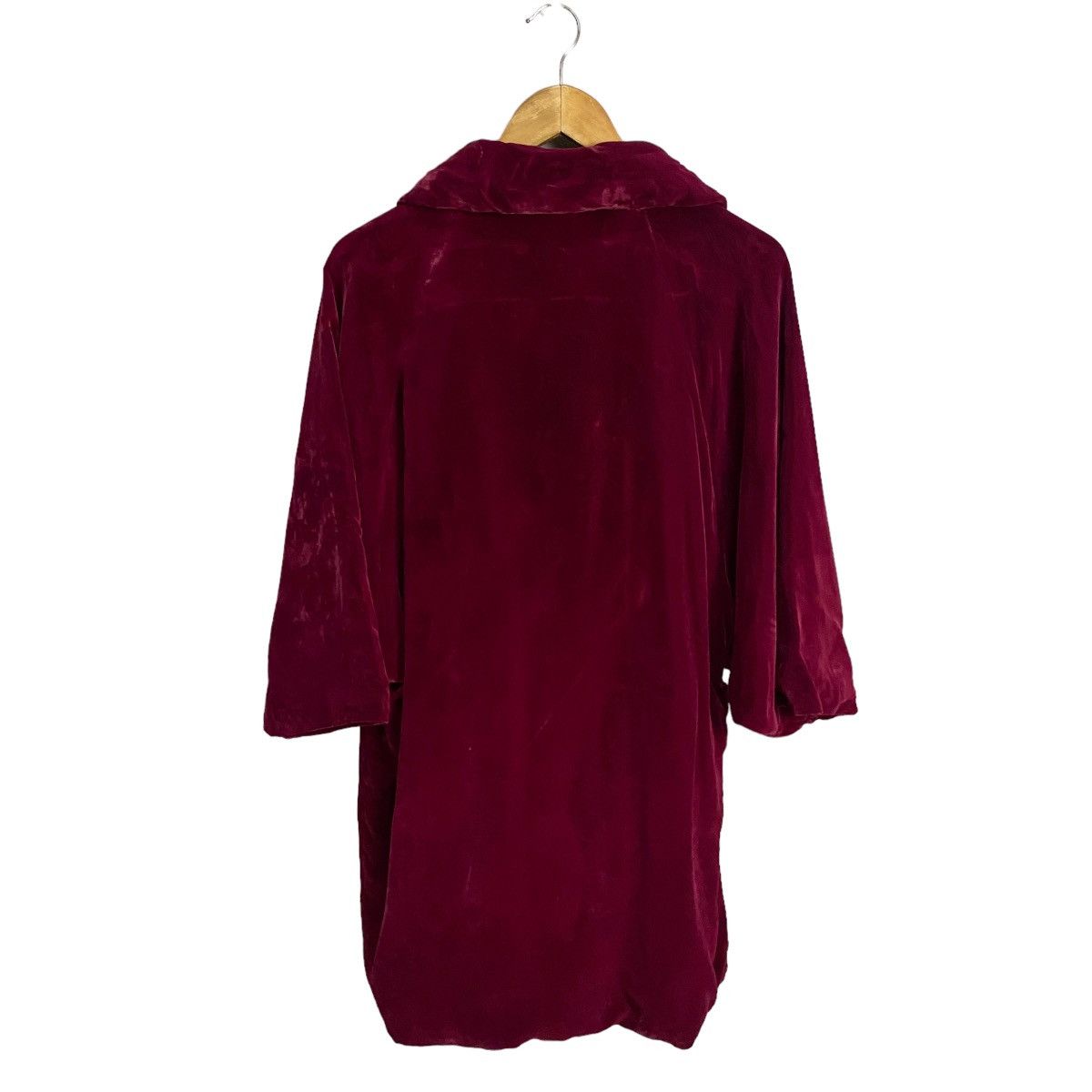 Velvet × Vintage Vintage 60s Red Velvet Collared Kimono Jacket Size XL / US 12-14 / IT 48-50 - 4 Thumbnail