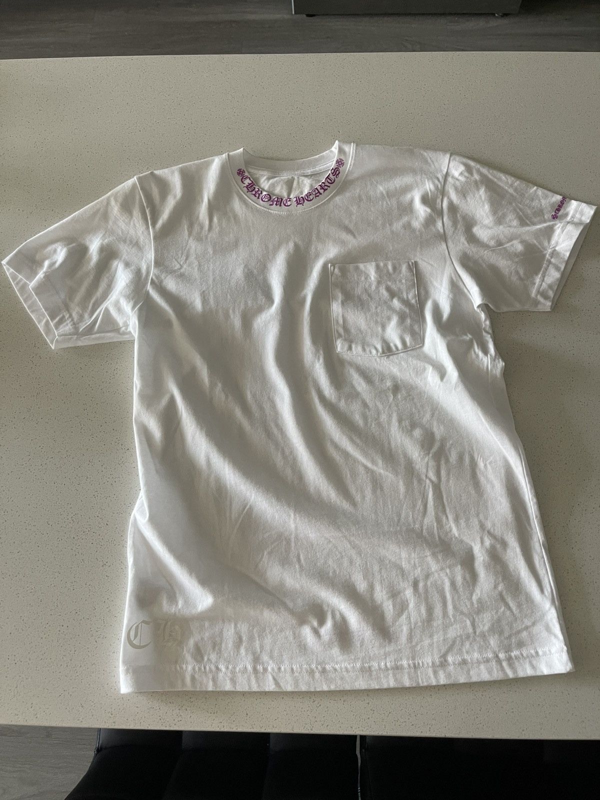 Chrome Hearts Chrome Hearts Neck Logo Pocket Tee Size US M / EU 48-50 / 2 - 2 Thumbnail