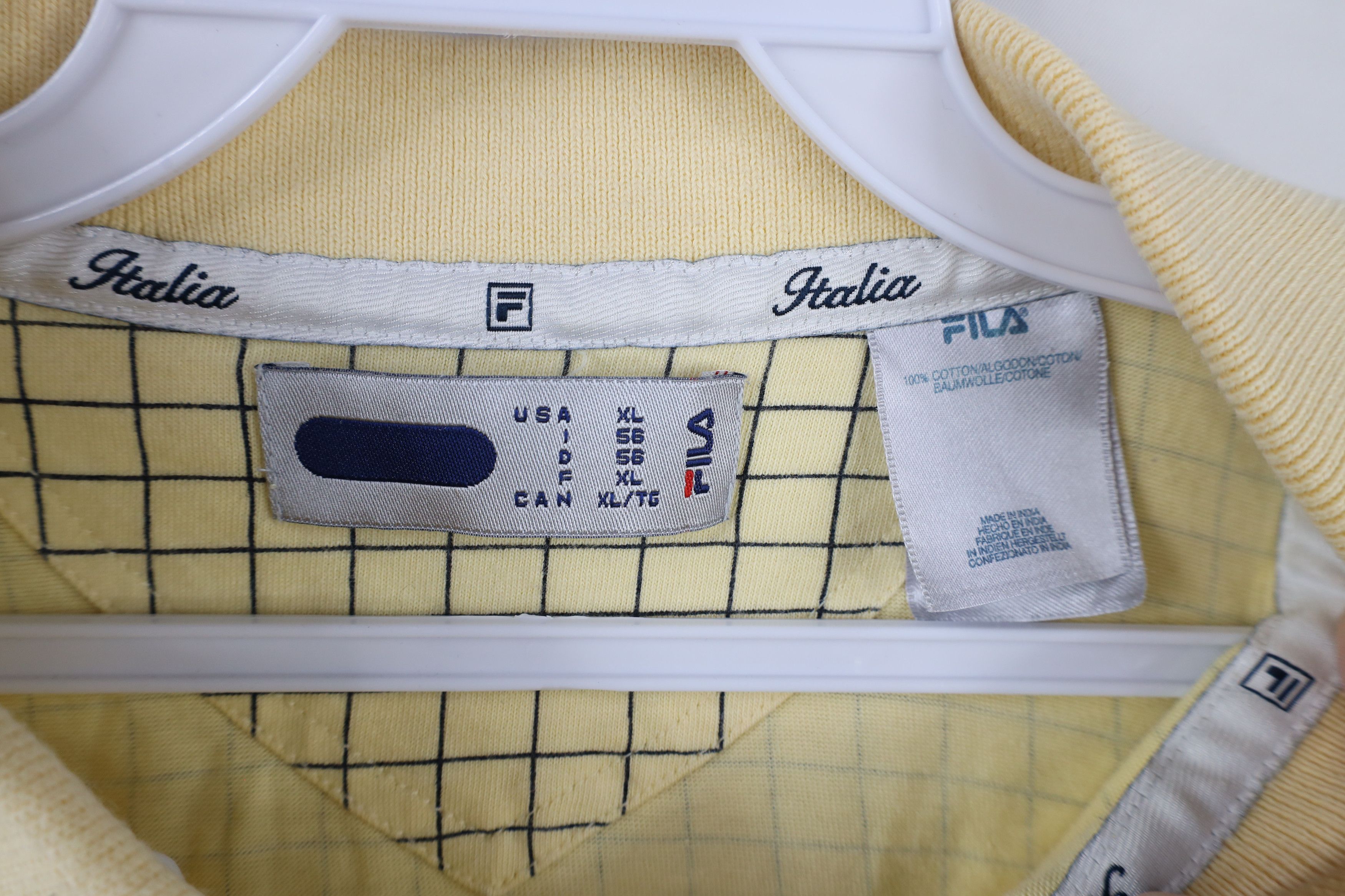 Fila × Vintage Vintage 90s Fila Italy Golf Crest Collared Polo Shirt Yellow Size US XL / EU 56 / 4 - 6 Thumbnail