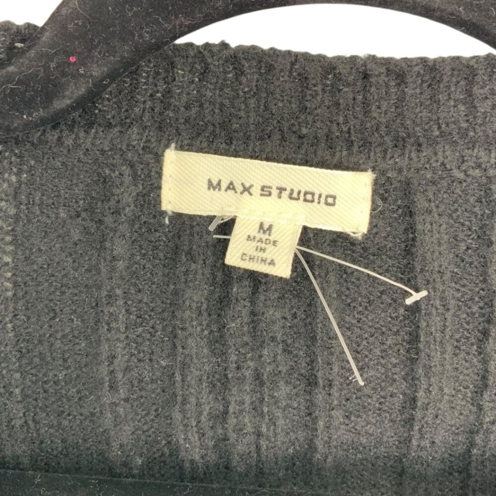 Other Max Studio Black Chunky Button Front Cardigan Medium NWOT Size M / US 6-8 / IT 42-44 - 3 Thumbnail
