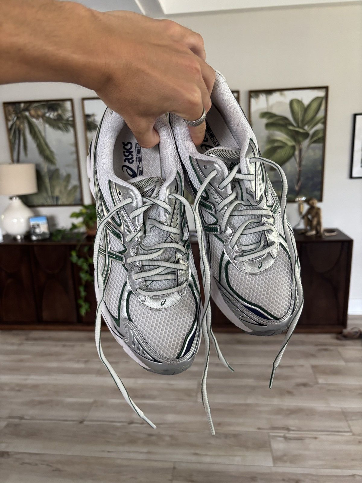 Asics ASICS GREEN SILVER SNEAKER GEL 2160 Size US 8.5 / EU 41-42 - 3 Thumbnail