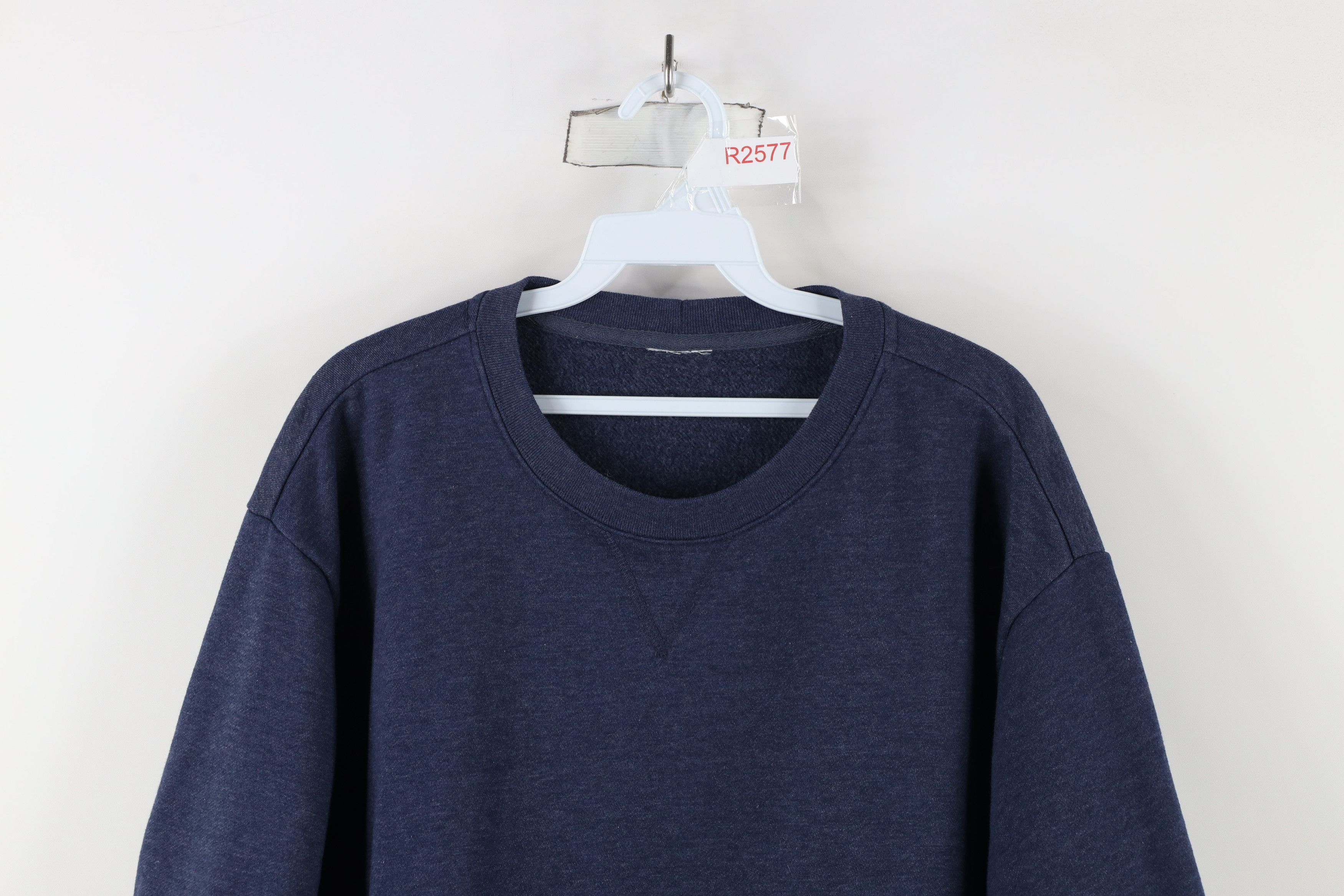Vintage Vintage 90s Streetwear Blank Short Sleeve Sweatshirt Blue Size US L / EU 52-54 / 3 - 2 Thumbnail