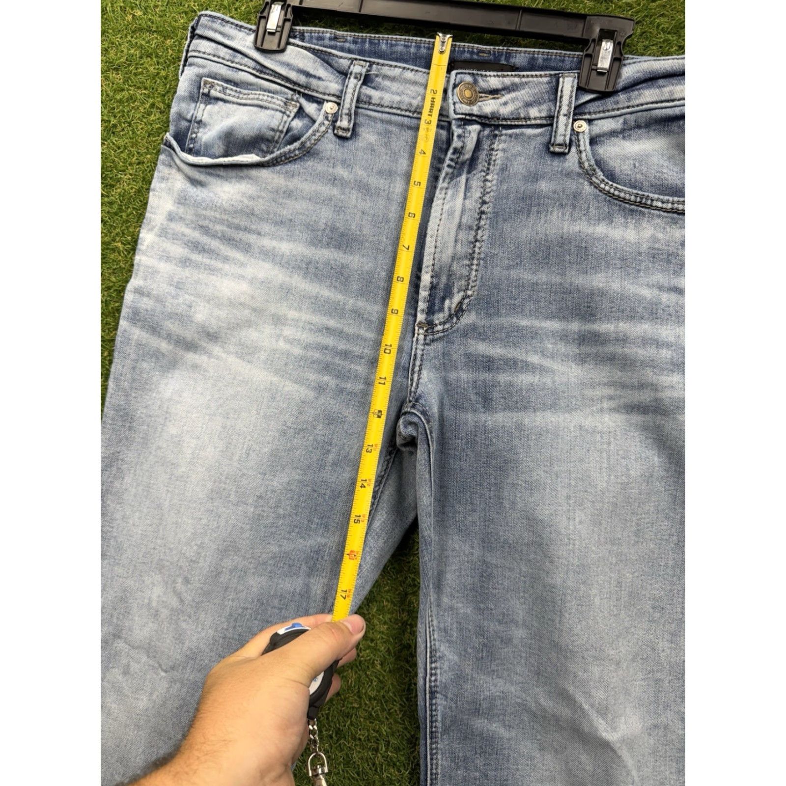 Silver Jeans Co. VINTAGE Silver Jeans Jeans 36x28 Grayson Light Wash Distressed Stretch Denim Men Regular Adult Medium Blue 1990s 2000s Hip Hop Retro Punks Mens Size US 36 / EU 52 - 7 Thumbnail