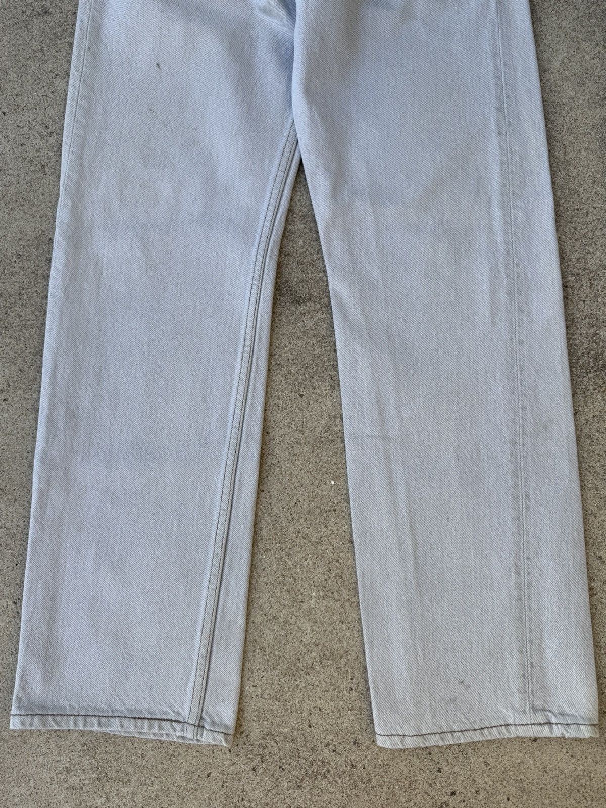 Levi's × Vintage Vtg 90’s Levi’s 501xx Buttonfly Straight Cream Jeans 29x29 Size US 29 - 4 Thumbnail
