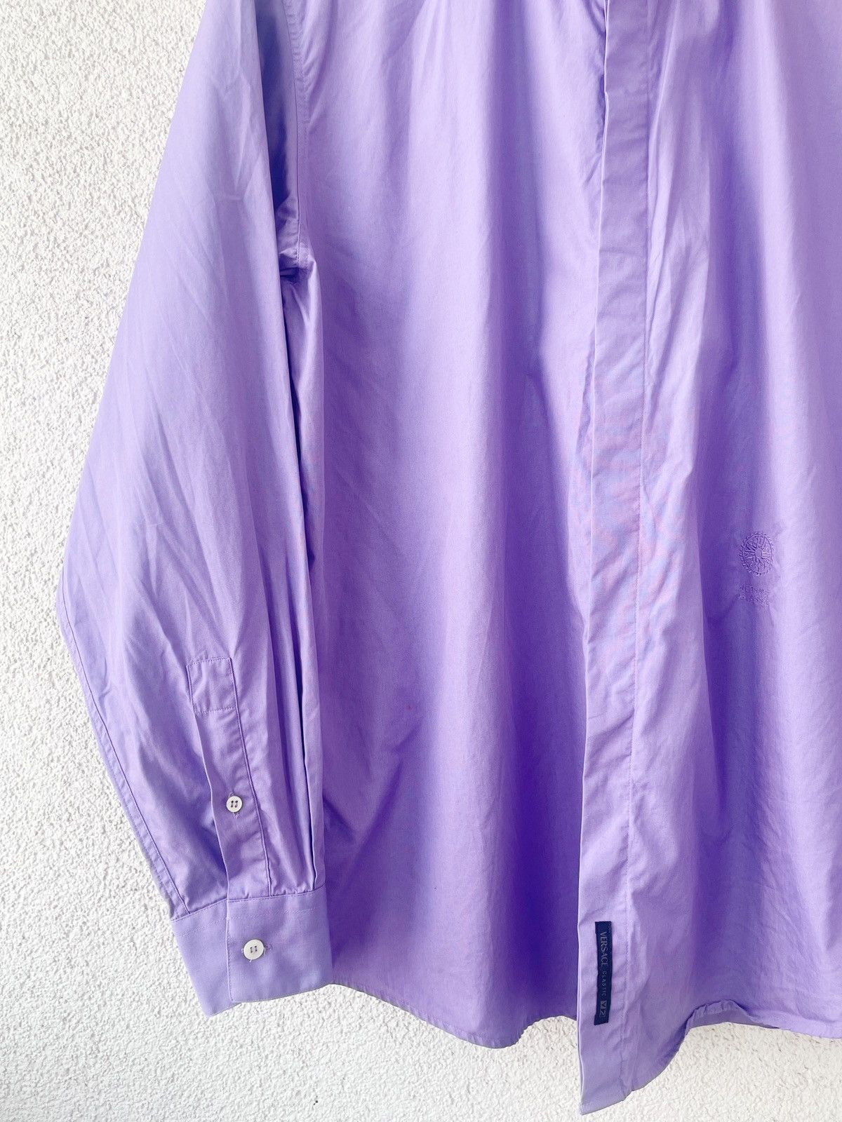 Versace Versace Classic V2 Purple Men Shirt Size 17/43 L-XL Size US L / EU 52-54 / 3 - 4 Thumbnail