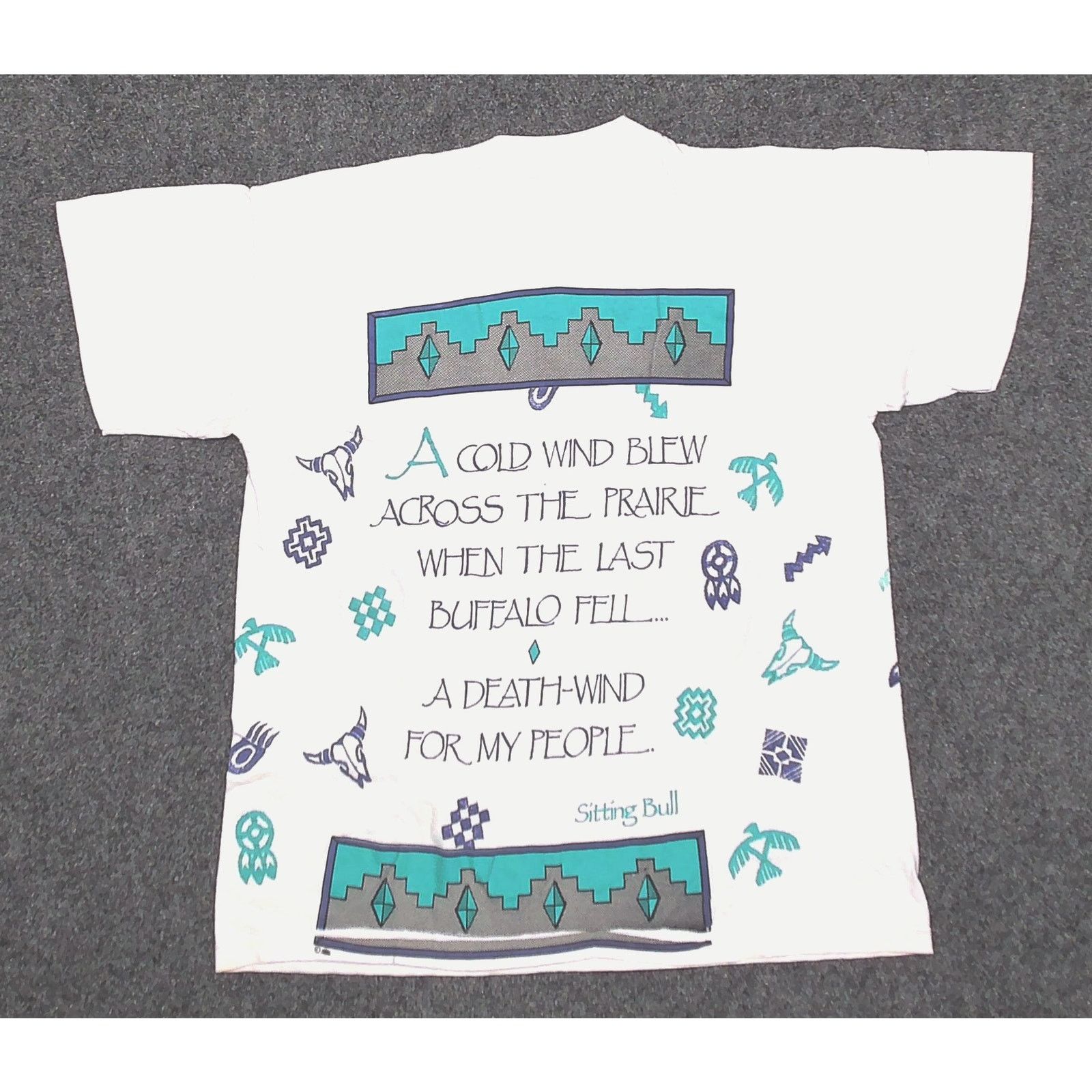 Vintage 90s Single Stitch Sitting Bull Skull Tee M Size US M / EU 48-50 / 2 - 4 Thumbnail