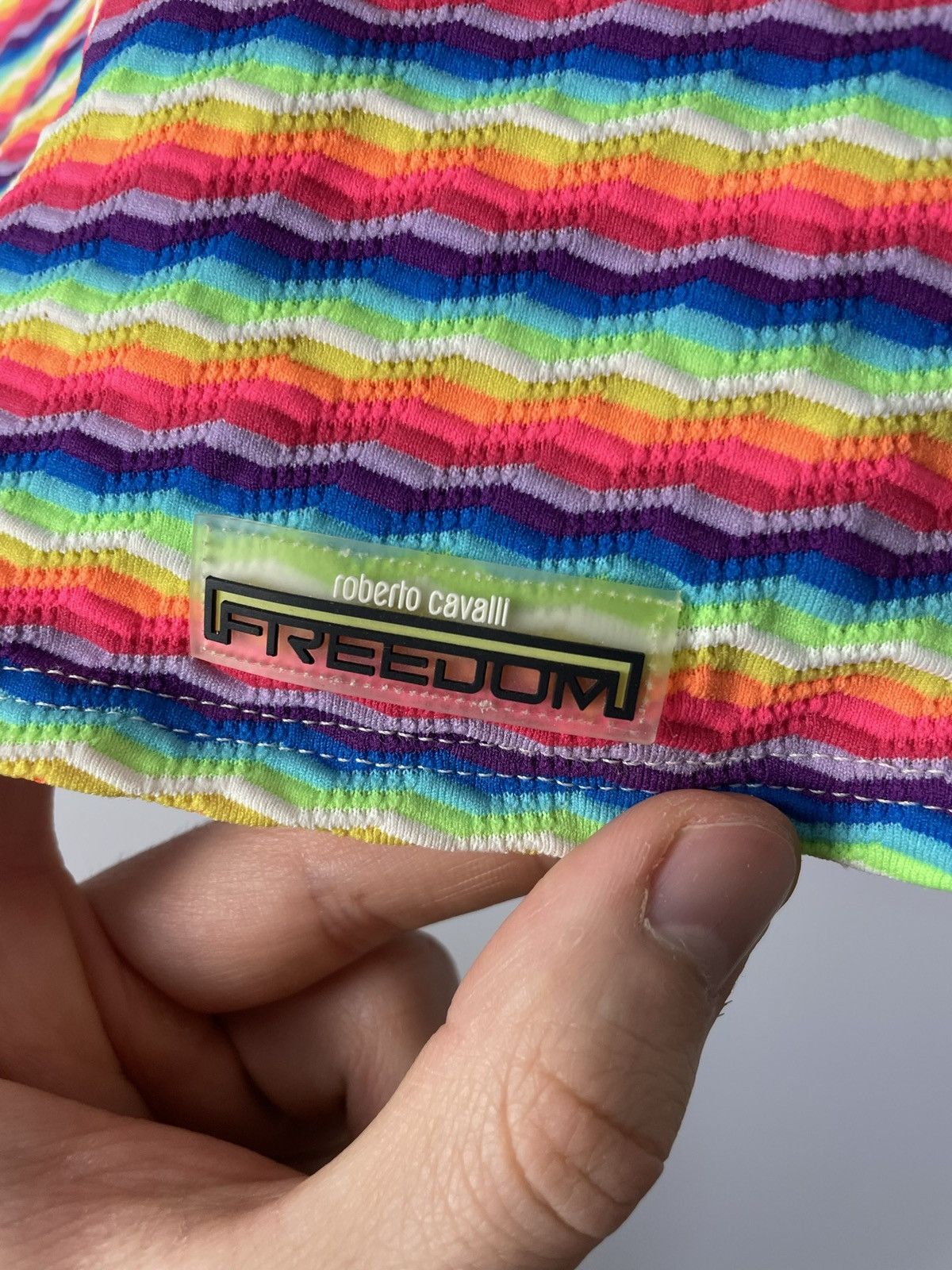 Roberto Cavalli Y2k Roberto Cavalli Freedom Top Psychodelic LSD Designer Size M / US 6-8 / IT 42-44 - 3 Thumbnail