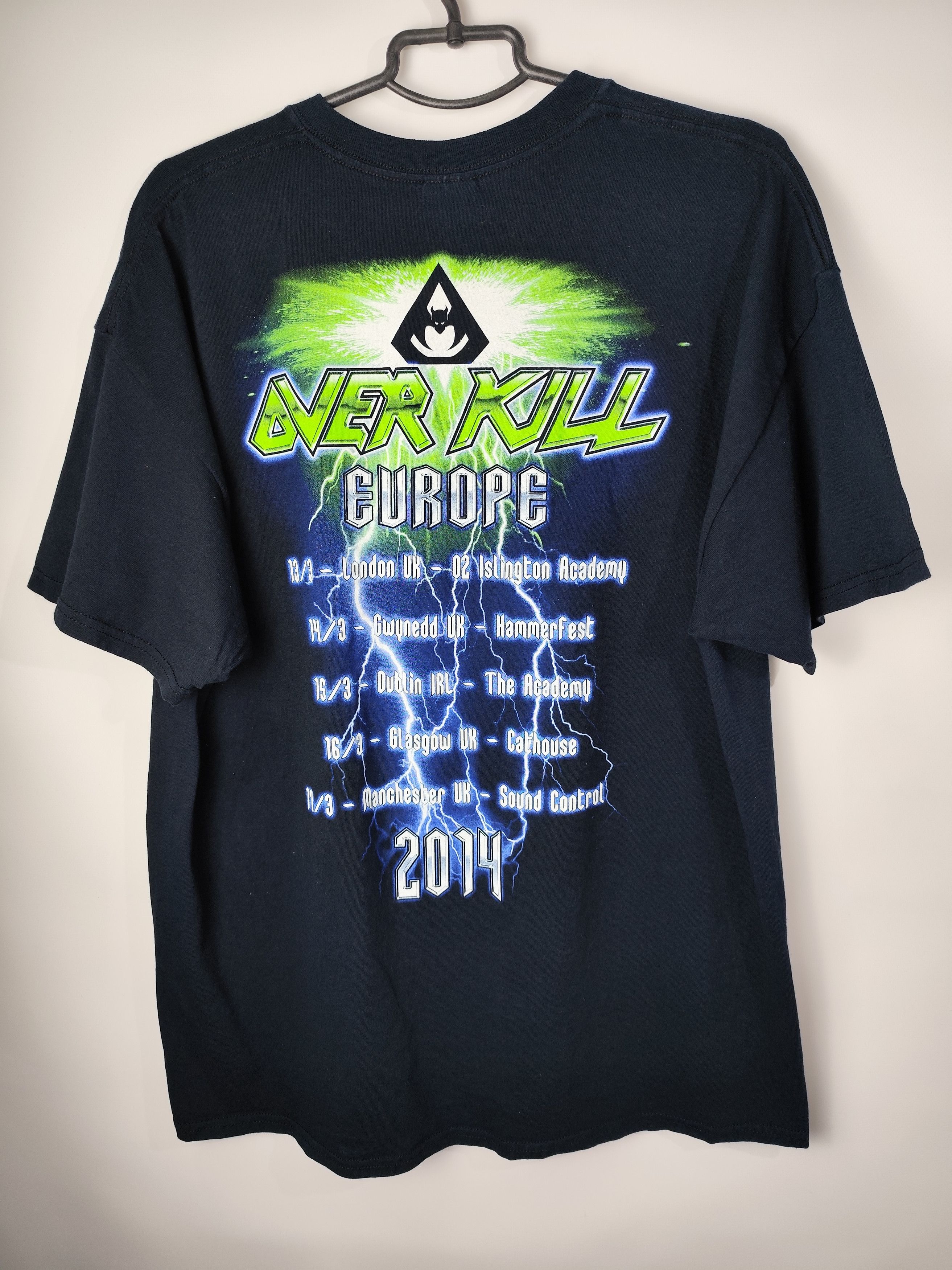 Band Tees × Vintage Vintage streetwear tour Overkill The Electric Age T-shirt Size US XL / EU 56 / 4 - 5 Thumbnail