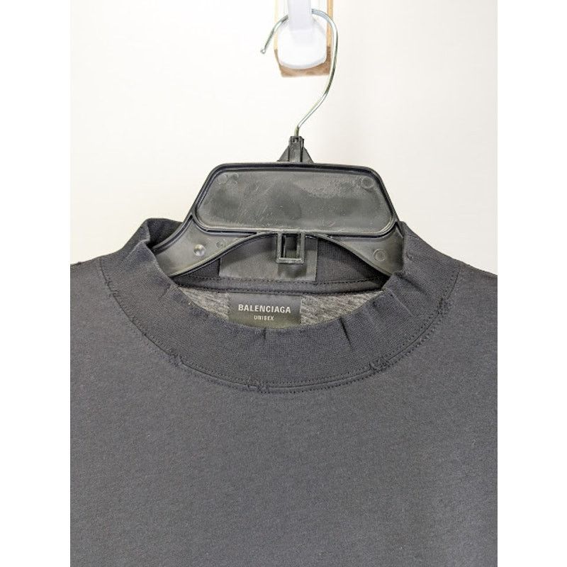 Balenciaga o1rshd1 Large Fit T-Shirt in Washed Black/White Size US S / EU 44-46 / 1 - 3 Thumbnail