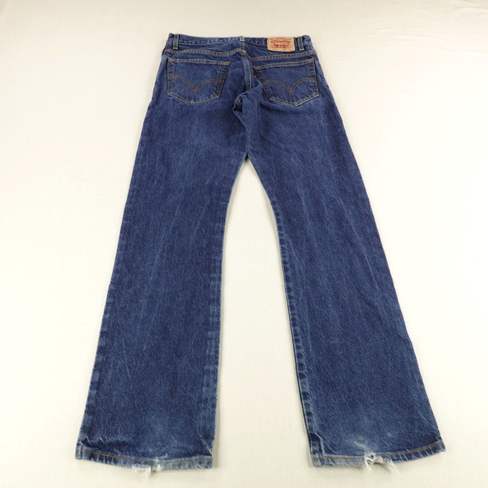 Levi's VINTAGE Levi's Jeans 34x34 Blue Denim 514 Bootcut Western Cowboy Red Tab Y2K Mens Regular 34 Blue Jeans Mens Regular 34x34 Cowboy Southwestern Jeans Size US 32 / EU 48 - 4 Thumbnail