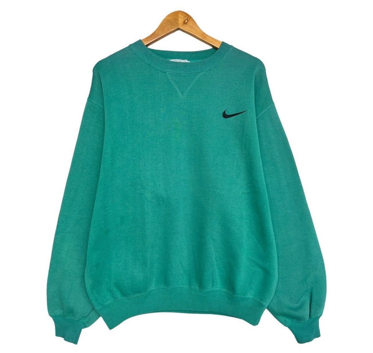 Nike × Vintage Vintage 90s Nike Swoosh Sweater Nike Sportswear Sweatshirt Size US L / EU 52-54 / 3 - 1 Thumbnail