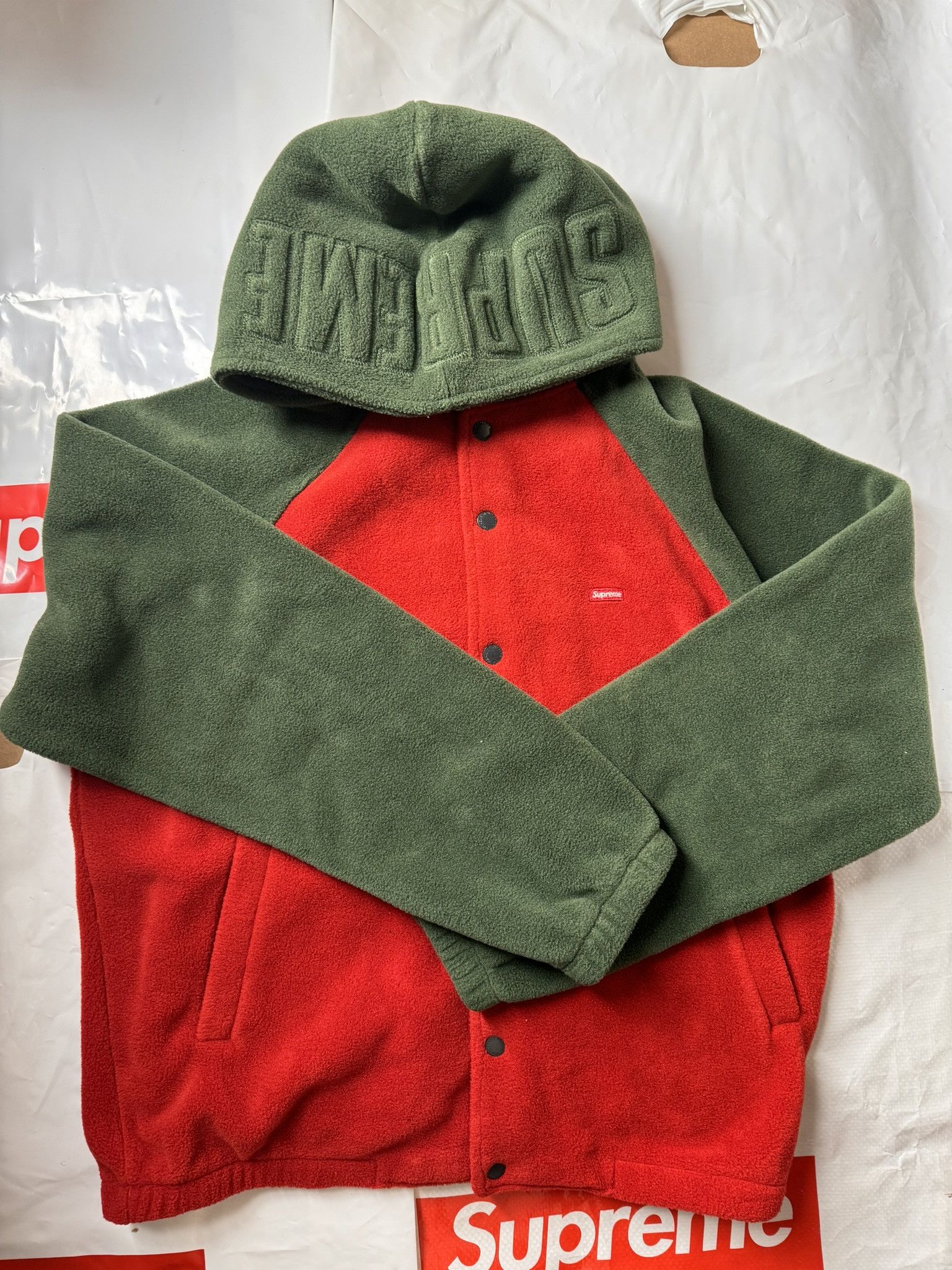 Supreme Polartec Hooded Raglan Jacket Black Men's - FW18 - US