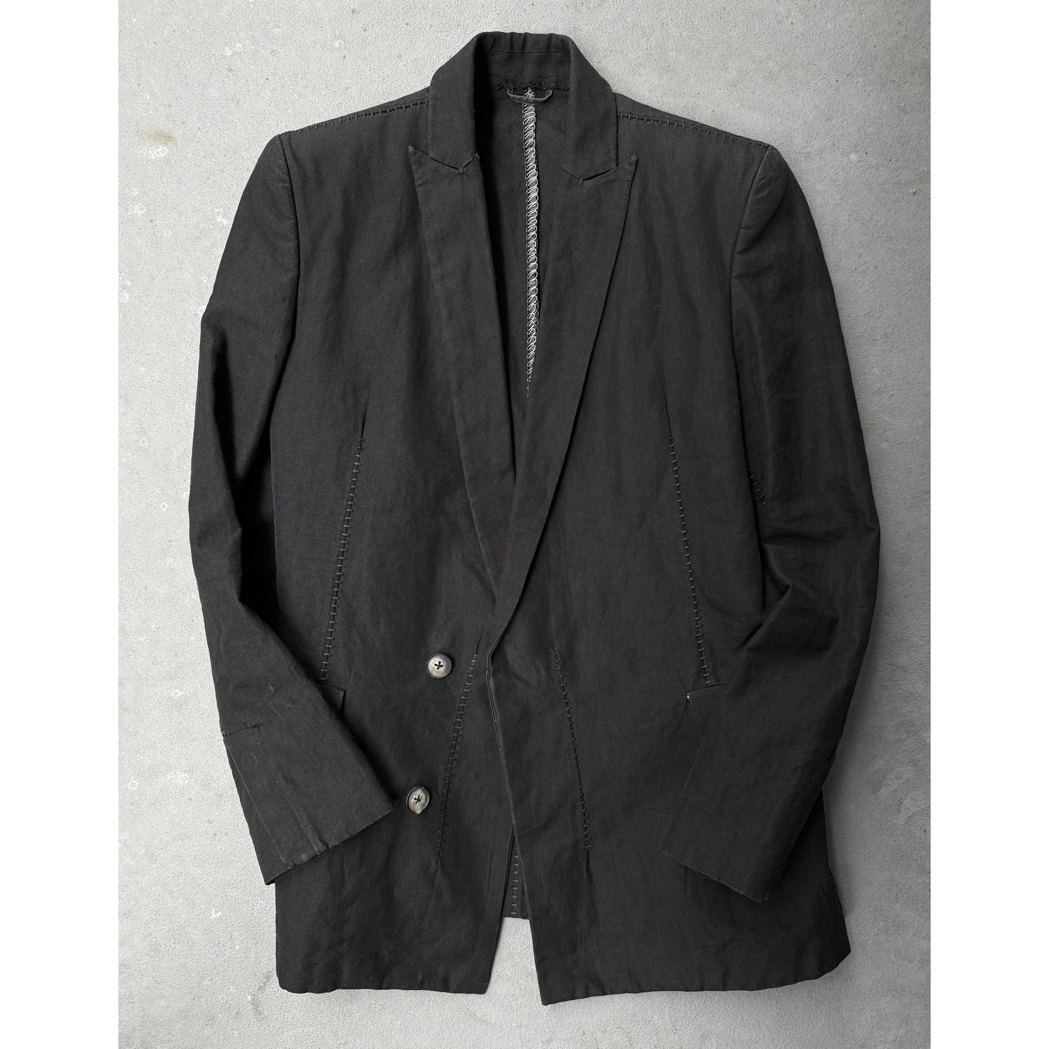 Leopold Bossert Leopold Bossert SS17 Selvedge Overlock Peak Lapel Linen Rami Size US S / EU 44-46 / 1 - 11 Thumbnail
