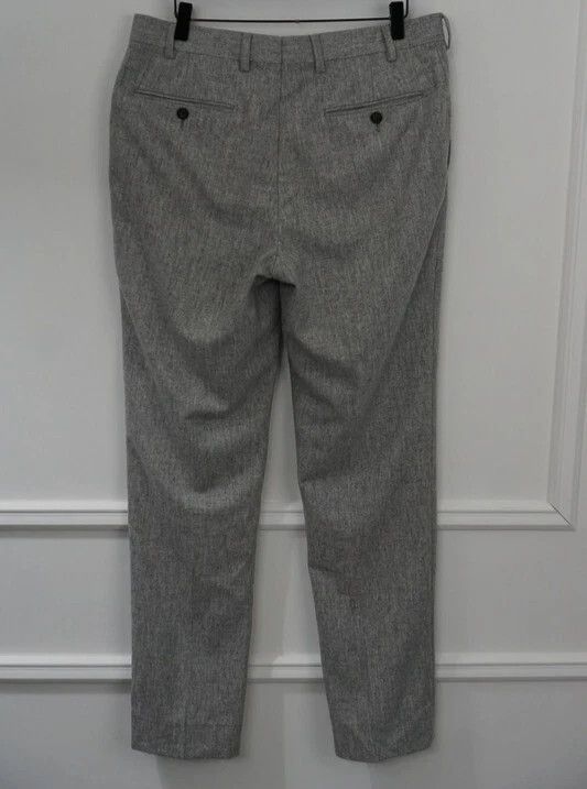 Suitsupply Men Suitsupply Brescia Trousers Flannel Wool Grey UK/US42L Size 42L - 2 Thumbnail