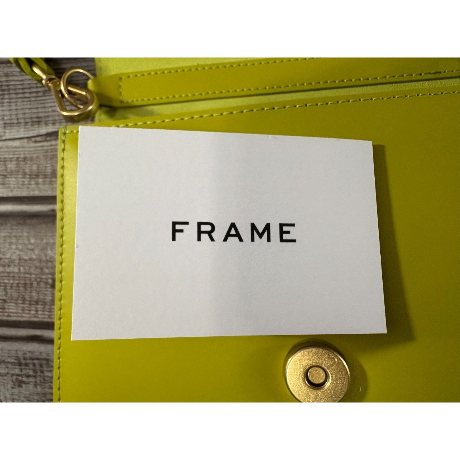 Frame FRAME Le Signature Mini leather crossbody Bag color Chartreu Size ONE SIZE - 15 Thumbnail