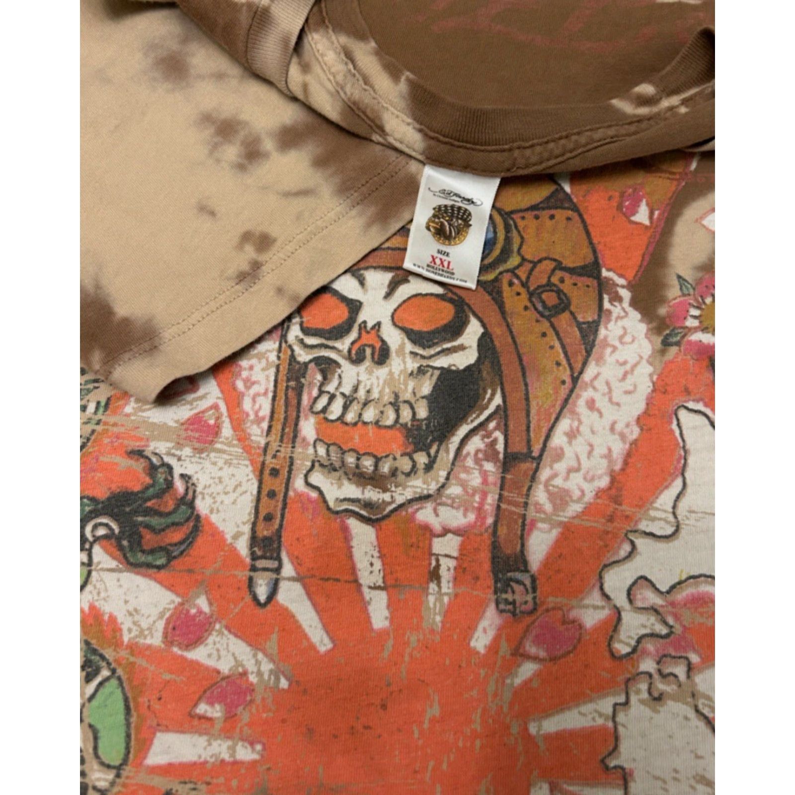 Ed Hardy VINTAGE Ed Hardy Skull Tribal Dragon Tattoo Y2K VTG Shirt Mens XL Hip Hop Punk Shirt Mens XL Brown 90s Designer Grunge Hip Hop Punk Men XS? Size US XL / EU 56 / 4 - 3 Thumbnail