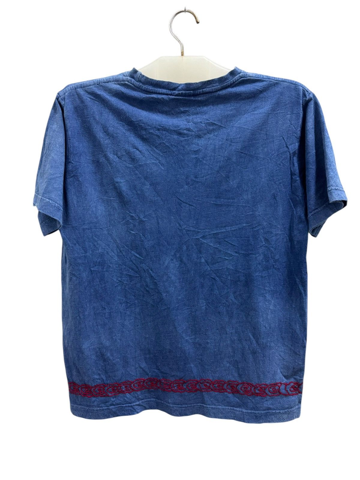 Japanese Brand BLUE WASHED DENIM KAIHARA KOJIMA EMBROIDERY GAIJIN MADE TEE Size US S / EU 44-46 / 1 - 2 Thumbnail