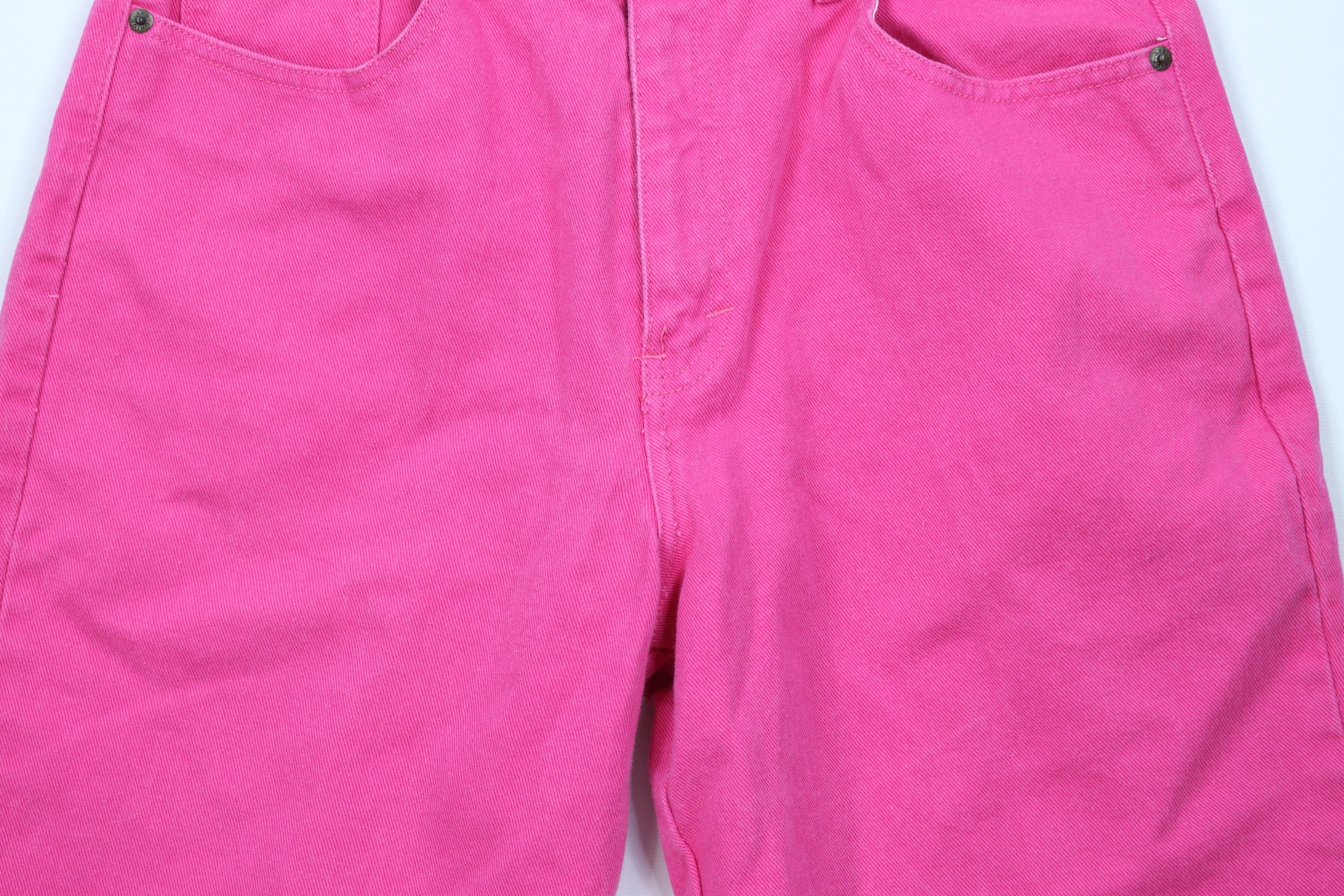 Vintage Vintage 90s Unionbay Surfing Fit Denim Jean Shorts Pink Size 34" / US 12 / IT 48 - 3 Thumbnail