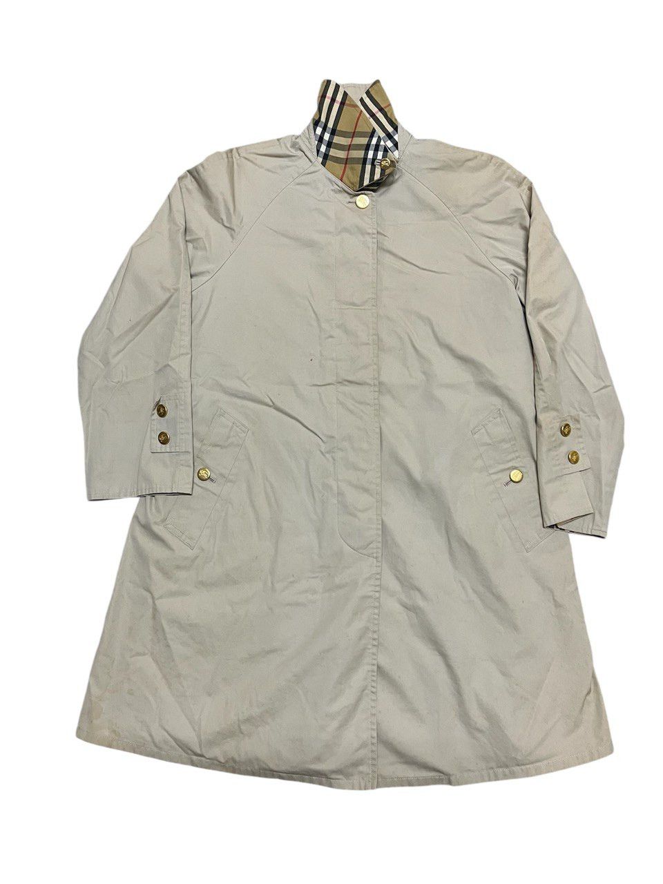 Burberry Burberry Nova Check Gold Button Trench Coat Size US L / EU 52-54 / 3 - 1 Thumbnail