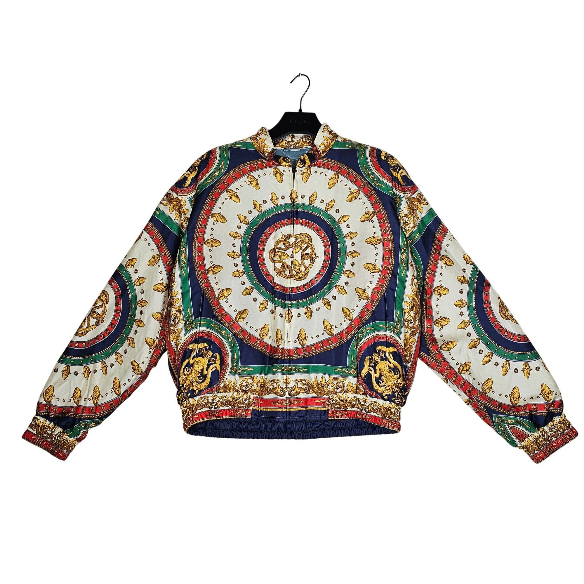 Gucci Gucci Baroque Mermaid Bomber Jacket Zip Size 52 XL Size US L / EU 52-54 / 3 - 1 Thumbnail