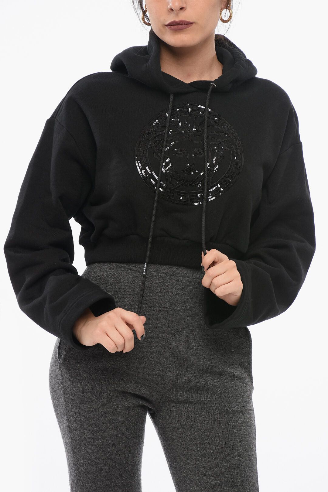 Versace Hoodie MEDUSA with Cropped Fit Design Size XS / US 0-2 / IT 36-38 - 1 Thumbnail