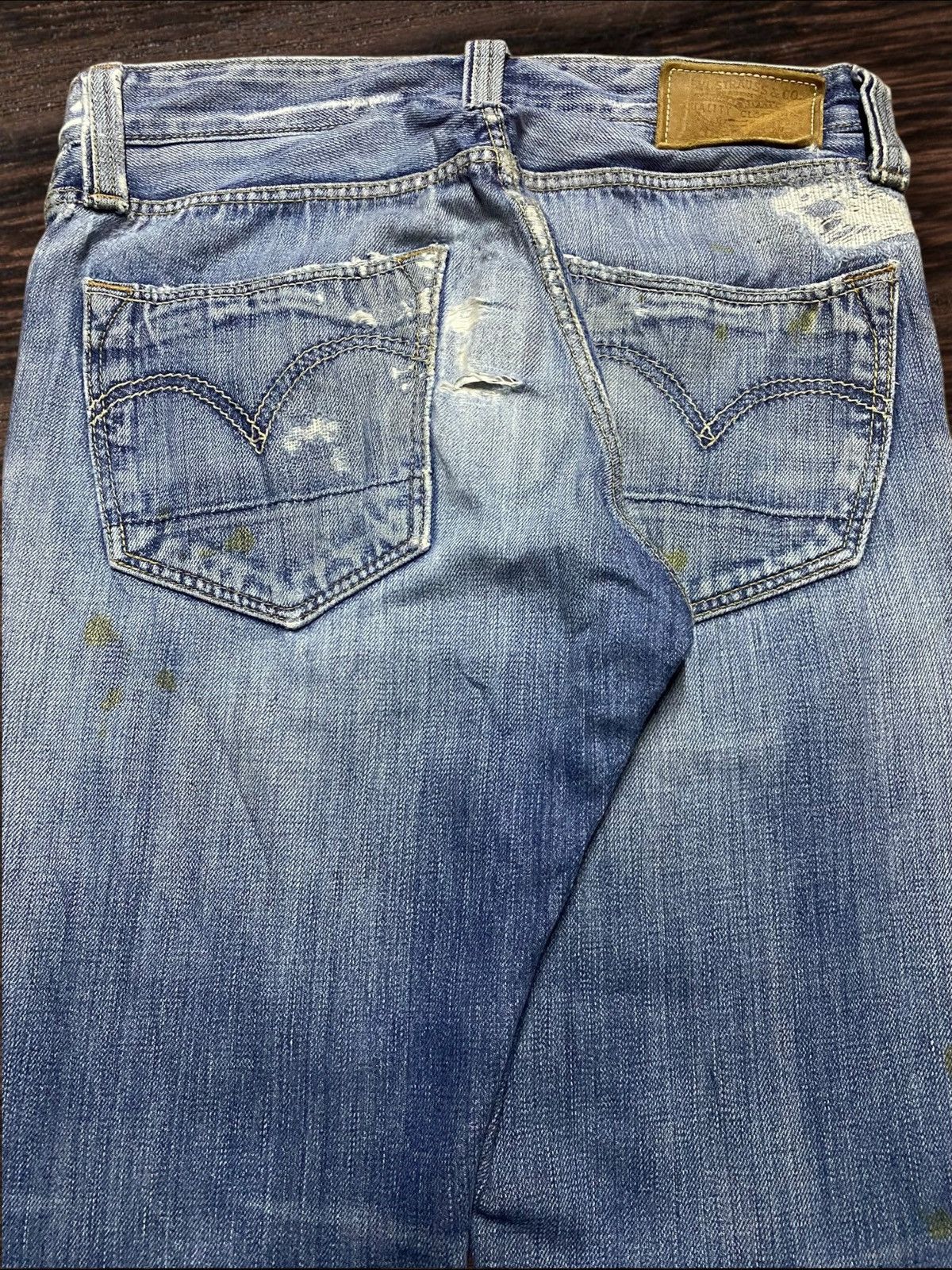 Levi's Vintage Levis 505 Ripped Patches Slim Straight Jeans Size US 30 / EU 46 - 4 Thumbnail