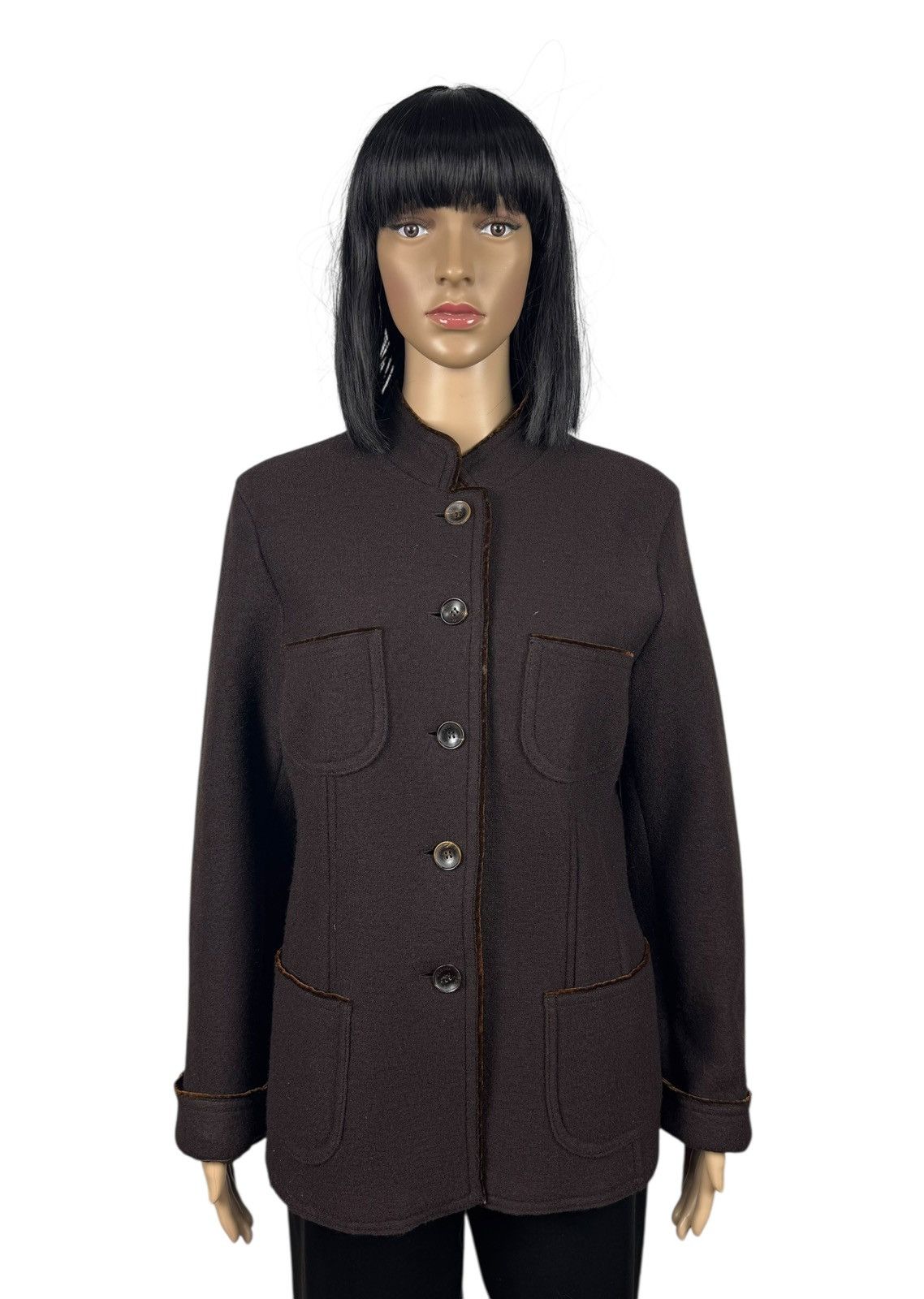 Bogner Bogner Virgin Wool Knit Jacket Womens size US10 Size L / US 10 / IT 46 - 1 Thumbnail