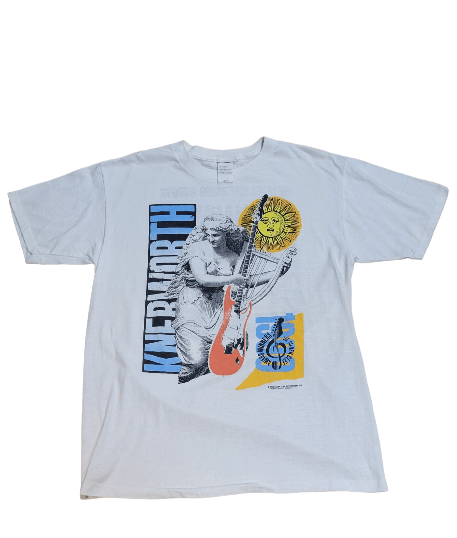 Band Tees 1990 Vtg Knebworth Concert T-Shirt White XL Size US XL / EU 56 / 4 - 1 Thumbnail