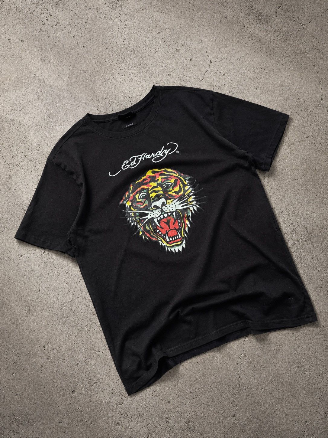 Ed Hardy Ed Hardy Tiger Graphic T-Shirt Y2K Streetwear Black Size US XL / EU 56 / 4 - 1 Thumbnail